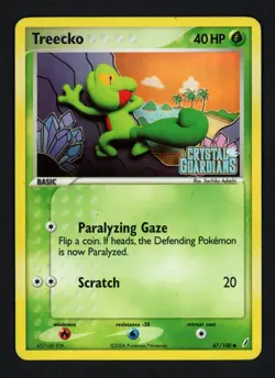 Treecko 67/100 Crystal Guardians Reverse Holofoil Common Pokemon TCG - Image 1