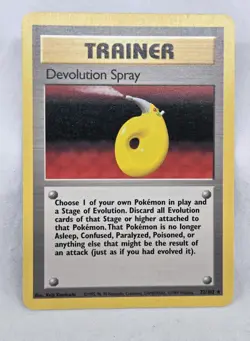 Devolution Spray Trainer 72/102 Rare Pokemon 1999 Unlimited Base Set LP - Image 1