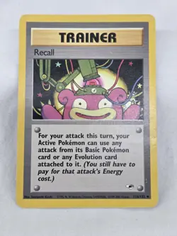 Pokemon TCG Trainer Recall Gym Heroes 116/132 - Image 1