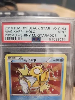 PSA 9 MINT Magikarp Pokemon 2016 Shiny Black Star Promo #XY143 - Image 2
