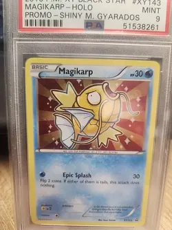 PSA 9 MINT Magikarp Pokemon 2016 Shiny Black Star Promo #XY143 - Image 3