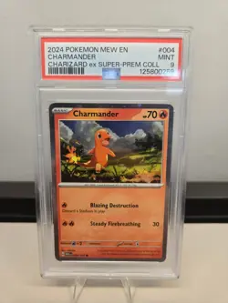 PSA 9 - Charmander 004/165 Cosmos Holo Promo - Pokemon Charizard SPC Premium - Image 1