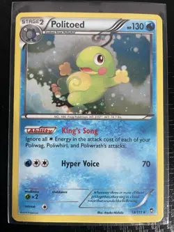Pokemon TCG XY Furious Fists Politoed 18/111 Cosmos Holo Rare LP - Image 1