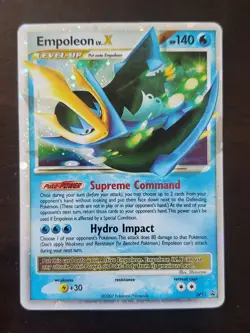 Pokemon Empoleon LV.X Diamond & Pearl Black Star Promo #DP11 (Damaged) - Image 1