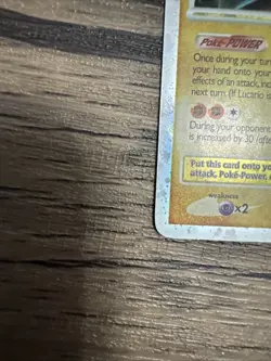 Pokemon TCG Lucario LV.X Holofoil Card Mysterious Treasures 122/123 - Image 3