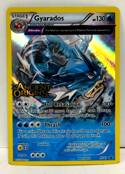 Pokemon XY Ancient Origins Gyarados Gold Foil Stamp Prerelease Card Insured - Image 1