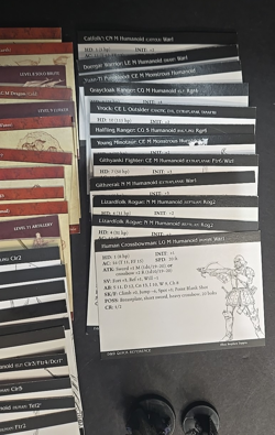 DDM Stat cards Lot Dungeons & Dragons Miniatures Game Stat cards - Image 2