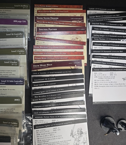 DDM Stat cards Lot Dungeons & Dragons Miniatures Game Stat cards - Image 3