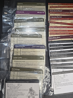DDM Stat cards Lot Dungeons & Dragons Miniatures Game Stat cards - Image 4