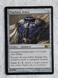 MTG Magebane Armor #214 Magic 2010 (M10) Magic the Gathering Card Rare NM - Image 1