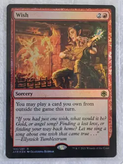 MTG Wish FOIL #166 Adventures in the Forgotten Realms Magic Card Rare NM - Image 4