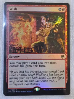 MTG Wish FOIL #166 Adventures in the Forgotten Realms Magic Card Rare NM - Image 5