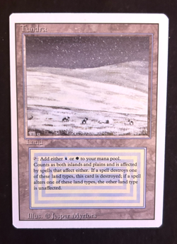 Magic the gathering Revised Dual Land- Tundra- Rare In Excellent Condition - Image 1