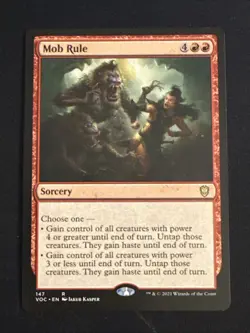1x Mob Rule (147) Commander: Crimson Vow LP MTG Magic the Gathering x1 MKE - Image 1