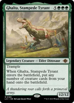 MTG Ghalta, Stampede Tyrant The Lost Caverns of Ixalan Promo Pack NM - Image 1