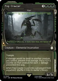 1 x Vigor "Fog Crawler" - Showcase PIP NM MTG Magic: the Gathering - Image 1
