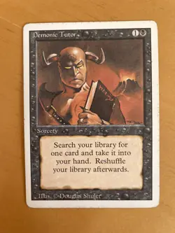 MTG Demonic Tutor Revised - Magic The Gathering - Image 1
