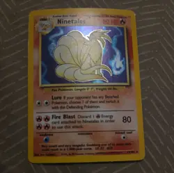 Pokemon TCG Ninetales Hole Rare Base Set 12/102 Unlimited Holo - Image 1