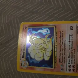 Pokemon TCG Ninetales Hole Rare Base Set 12/102 Unlimited Holo - Image 3