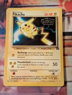 Pikachu WOTC Black Star Movie Promo 4 LP Pokemon - Image 1