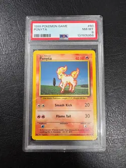 WOTC 1999 Vintage Pokemon Card Base Set Ponyta PSA 8 NM-MINT - Image 1