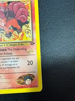 Pokemon WOTC 1999 Brock's Vulpix [W Stamped] Promo Rare Vintage Pokemon Card - Image 2