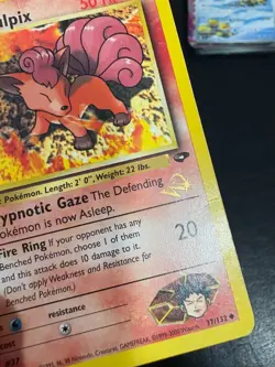 Pokemon WOTC 1999 Brock's Vulpix [W Stamped] Promo Rare Vintage Pokemon Card - Image 4