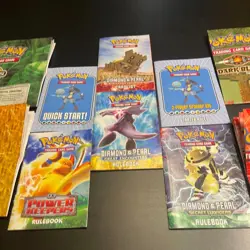 Pokemon Lot of 10 Rulebooks/Playmat Diamond & Pearl - Power Keepers - Dark Blast - Image 3