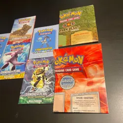 Pokemon Lot of 10 Rulebooks/Playmat Diamond & Pearl - Power Keepers - Dark Blast - Image 4