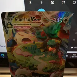 Pokemon Snorlax VMAX Full Art Ultra Rare Holo Swsh01 Sword & Shield 142/202 - Image 3