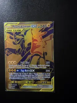 Pikachu & Zekrom GX SM248 - Standard Size Black Star Promo Tag Team Pokemon NM - Image 1