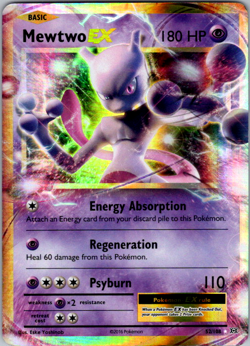 Mewtwo ex Ultra Rare - 52/108 - XY Evolutions Pokemon 2016 - Image 1