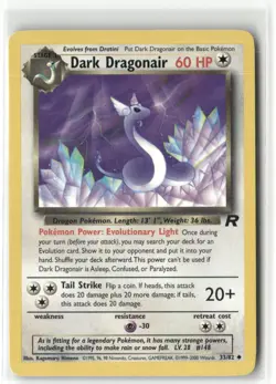 Pokemon Dark Dragonair Uncommon Team Rocket 33/82 LP - Image 1
