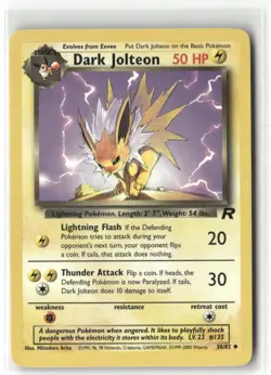 Pokemon Dark Jolteon Uncommon Team Rocket 38/82 NM - Image 1