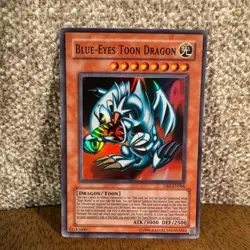 Yugioh card Blue-Eyes Toon Dragon DB1-EN066 Super Rare - Image 1
