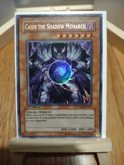 Yu-Gi-Oh Card Caius The Shadow Monarch Ultra Rare 1st Ed SDDE-EN001 Collectable. - Image 1