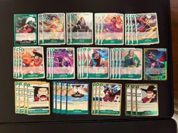 One Piece TCG OP14 Dracule Mihawk Green Deck SEC Mihawk Included - Slash Deck - Image 1