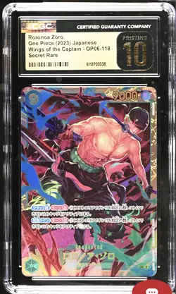 OP06-118 Secret Rare Wings Of The Captain Zoro CGC Pristine 10 One Piece Card JP - Image 1