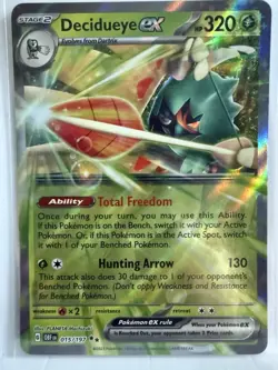 Decidueye EX 015/197 Obsidian Flames Holo Double Rare Pokemon Card English NM - Image 1