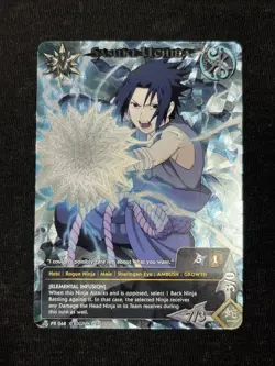 Naruto TCG Sasuke Uchiha Full Art Foil Promo Card MP PR-068 Shonen Jump - Image 1