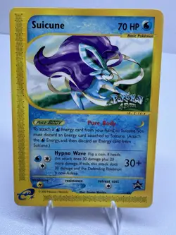 Pokemon Suicune 4Ever Promo Card 2002 Nintendo 70 HP Basic Water TCG #53 - Image 1