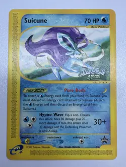 Pokemon Suicune 4Ever Promo Card 2002 Nintendo 70 HP Basic Water TCG #53 - Image 3