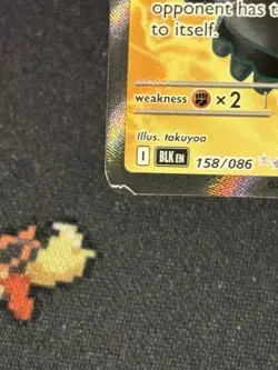 Pokemon Cards Zekrom ex 158/086 Secret Rare Black Bolt - (MP+) - Image 3