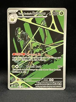 Pokemon TCG Team Rockets Spidops Card 187/182 Destined Rivals - Image 1