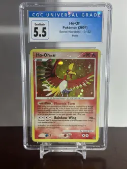 2007 Ho-Oh Holo Card 10/132 Secret Wonders 1999 Vintage Pokemon Cgc 5.5 - Image 1