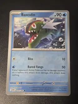 024/086 BASCULIN REVERSE HOLO WHITE FLARE POKEMON CARD - Image 1