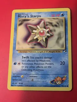 Pokemon WOTC TCG Vintage Misty's Staryu 090/132 Gym Heroes Regular LP - Image 1