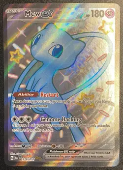 🔥 Mew EX Full Art UR 216/091 Pokemon TCG S&V Paldean Fates Shiny Ultra Rare NM - Image 2
