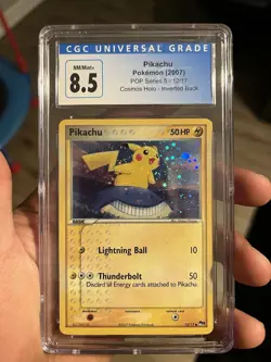 Pop Series 5 Pikachu Holo, Holo Bleed Inverted Back CGC 8.5 Old Label Pokemon - Image 1