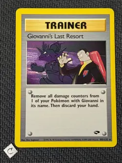 Giovanni's Last Resort 105/132 - Gym Challenge Unlimited Rare Pokemon TCG NM - Image 1